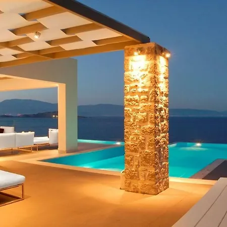 Villa New Luxury Beach Front Large Private Pool & Amazing Sea View Sofikon